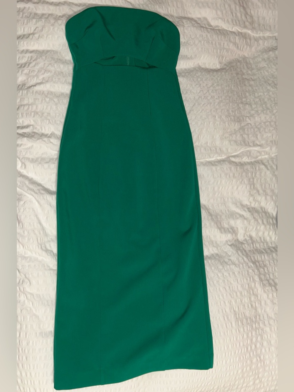 Dynamite Emerald Green Strapless Peek-a-boo Dress